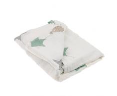 1pcs Manta De Muselina De Algodón Manta De Bebé Recién Nacido Baño De Envolver Una Toalla 2triangle - Estrellas, 110cm