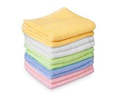 HBselect 10 Piezas Toallas Bebe Toallas De Mano Fibra De Bambú Toallitas Faciales 25 * 25 Cm Toallas Para Niños Multicolor Toallas De Baño Toallas De Cocina