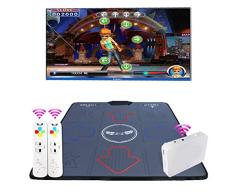 QMKJ Dance Mat pc TV para niños Alfombra de Baile Individual HD inalámbrico Adelgazante máquina de Baile Antideslizante TV Ordenador de Doble Uso para Adultos bebés,Gray