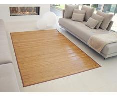 TEJIDOS EL MUNDO Alfombra BAMBÚ - Marron, 140x200 cm.