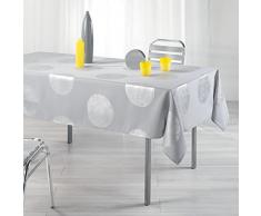 LHarmonie Du Décor - 1721303, Mantel Rectangular , 150 X 240 Cm , Platine , Poliéster Estampado Plata , Gris