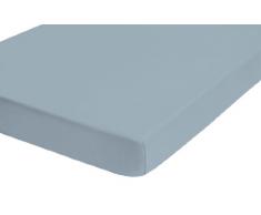 Biberna 2744/220/087 - Sábana bajera ajustable elástica, franela 100% algodón, ultrasuave e extensible, para una cama de 180 x 200 cm, hasta 200 x 200 cm, color azul