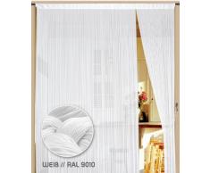 Cortina de hilos (200 cm x 400 cm (BxH) Color Blanco