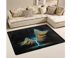 LIANCHENYI increíble alfombra de ángel de baile, alas antideslizantes, alfombra para el suelo, alfombrilla, alfombrilla, alfombra para puerta, interior, exterior, baño, 182,88 x 121,92 cm