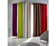 DOUCEUR DINTERIEUR - 1604327, Cortina con Anillas, 140 X 240 Cm, Occult, Opaco Liso, Beige