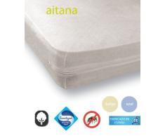 Belnou Funda Colchón Elástica Aitana Blanco Cama 150 (150 x 190 cm)