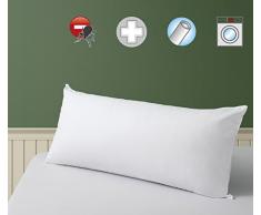 SAVEL, Almohada Antiácaros con Tejido 100% algodón, Firmeza Media, 105x40cm