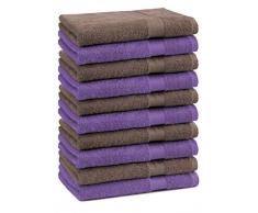 10-pack toallas de cara Premium color : morado y nuez , tamaño: 30x30 cm