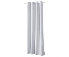 WOLTU Cortinas para Cortinas Opacas con Ojales Pesadas Cortinas Oscuras 135x245 cm, 1 Pieza Color Gris Perla