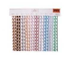 Cortina para puerta tiras pvc 200x90cm,Cortina para puerta exterior,10 COLOR (Blanco+Filo Verde)