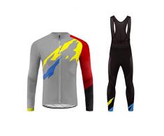 Uglyfrog Ropa MTB De Invierno Manga Larga Térmico Maillot Ciclismo Hombre Bodies Long Bib Tights con 3D Cojín Bike Wear MZ02