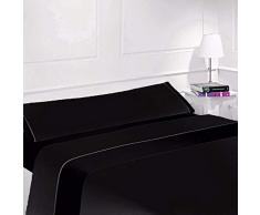 Energy Colors Textil - Excellent 90 - Juego SÁBANAS Completo 3 Piezas Verano Cama 90 x 190-200 cm (Negro)