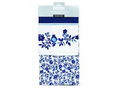 Kitchen Craft - Paños de cocina (2 unidades, diseño de flores), color azul