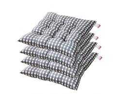 AGDLLYD Set de 4 Cojines de Asiento cojín de Silla 40x40x7cm para Interior y Exterior - Modelo 2019 - Muchos Colores - Acolchado Grueso/cojín de Suelo