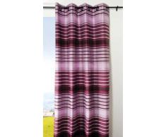 Lovely Casa R66503003 Tiago - Cortina con Ojales (poliéster, 135 x 240 cm), Color Violeta