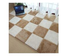 WHAIYAO Alfombra Puzzle Azulejos Entrelazados Colchoneta Infantil Decoración Hogareña Piso Protector Empalme De Libertad Alfombra De Felpa, 8 Colores, 2 Tamaños (Color : H, Size : 31X31X1CM-10PCS)