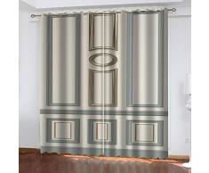 LOVEKKK Blackout Curtain Arte Moderno Cortina Ocultante con 8 Ojales Suave para Ventanas de Habitación Infantil, 100% Poliéster, 2 Piezas 140x175cm(An x Al)