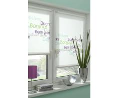 Gardinia 30757 Easyfix - Estor (75 x 150 cm, montaje sin tornillos), diseño con letras