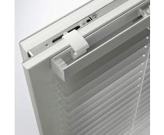 Gardinia persiana de Aluminio, fijaciÃ³n sin Tornillos 45Â x 130, Plata, 130Â x 45Â x 0.1Â cm