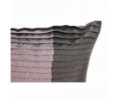 Negro Lanzar Fundas De Almohada, Bloque De Color Y Alforzas 45x45 cm Funda De Almohada, Sedala Seda Funda De Almohada, Contemporáneo Fundas De Almohada Decorativa De Tiro - Dark Secret