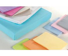 Pirulos Sábana Bajera Ajustable de Alta Calidad 100% Algodón para Cuna de 60 x 120 cm/Sábana Bajera Cuna Bebé Alta Calidad, Color Azul