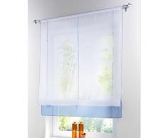 SIMPVALE Cortina de Ventana de Estilo Romano, Decoración de Interiores, para Cocina, Dormitorio, Sala de Estar y Balcón, Azul, Ancho 80cm/Altura 155cm