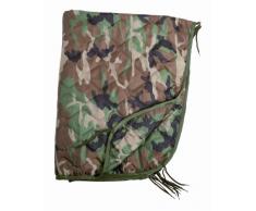 Mil-Tec - Manta acolchada de camping, diseño militar, estampado de camuflaje