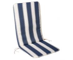 SATURNIA 8097500 Cojin Azul/Blanco Silla Reclinable 110x48x2,5 cm