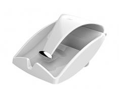 BIESSE Servilletero con sujeta servilletas con pomo Metal, Blanco, 17.0x18.0x12.0 cm