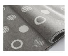 Aratextil Puntos Alfombra Infantil, Acrílico, Gris, 140x200 cm