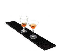 Bars Alfombrilla, Tapete de Bar in PVC, Guías de Barra de Bar, de Pie Tapete de Bar, Bar de Goma Encaje de Riel Deslizante de Vasos Negro 60 * 8cm
