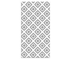 Panorama Alfombra Vinílica Cuadros Gris 80x150cm - Alfombra Cocina Vinilo - Alfombra Salón Antideslizante, Antihongos e Ignífuga - Alfombras Grandes - Alfombras PVC