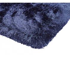 Alfombra moderna del Shaggy Tapete felpudo, pelo felpa Negro 70x140cm Negro