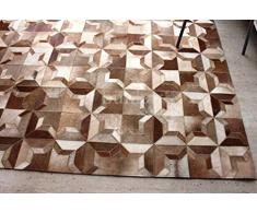 Bunkar hechos a mano Piel de vaca natural alfombra / Rug - Stars Brown - Tamaño 5'x8' (150cm x 240cm) L Area Rug