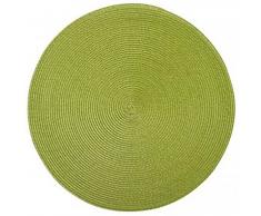 Saleen Mantel individual redondo, 40 cm, color verde