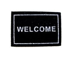Alfombra puerta Bienvenido accesorio miniatura casa muñecas 014