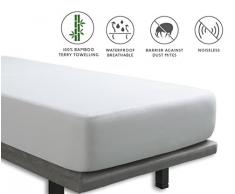 Tural – Protector de colchón Impermeable y Transpirable. Rizo 100% Bambú. Talla 180x200cm