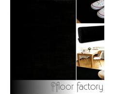 Alfombra Moderna Kolibri Negro 160x230cm - Alfombra Pelo Corto Colorida y de fácil Cuidado