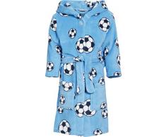 Playshoes - Albornoz con capucha de manga larga para niño,, 3 años (98-104 cm), Azul Original