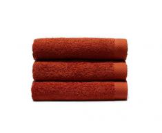 Lasa Pure - Juego de 3 toallas para tocador, 33 x 50 cm, lavabo, 50 x 100 cm y ducha, 70 x 140 cm, color azafrán
