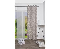 Home Fashion Cortina con Ojales, Tela, Gris, HxB 245x135 cm