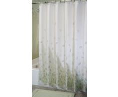 InterDesign Verde SC | Cortinas para Ducha | Cortinas de baño de diseño de 183,0 cm x 183,0 cm | Relajante Cortina de Ducha con Estampado de Hojas | Poliéster Verde