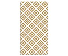 Panorama Alfombra Vinílica Cuadros Mostaza 40x80cm - Alfombra Cocina Vinilo - Alfombra Salón Antideslizante, Antihongos e Ignífuga - Alfombras Grandes - Alfombras PVC