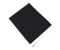 WALFRONT Almohadilla de calefacción, 5V USB Calentador de Tela eléctrico Calentador de Almohadilla Elemento para Ropa Asiento Calentador de Cama para Mascotas 35 ℃ -50 ℃