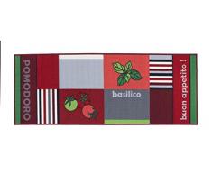 Alfombra de cocina antideslizante, lavable a mano 30 °C, diseño tomate, 57x120 cm