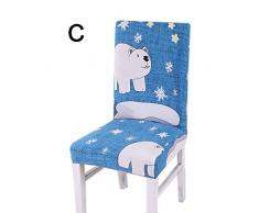 SSLBOO 2 unids Estampado de Flores de algodón elástico Cubierta de la Silla Asiento Elástico Fundas para sillas Pintura Funda Restaurante Banquete Hotel Decoración del hogar-67803, tamaño Universal