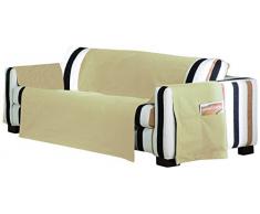 Eysa Lona Liso Funda de Sofa 1 Plaza Col. 01-Beige