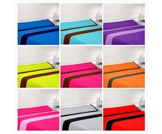 Nice Colors-* Juego SABANAS 3 Piezas 100% Poliester, Fabricado ESPAÑA (Gris, 150_x_200_cm)