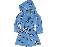 Playshoes - Albornoz con capucha de manga larga para niño,, 7 años (122-128 cm), Azul Original