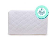 PEKITAS Protector Colchon 61x96 cm Acolchado Impermeable Cuna Americano 100% Algodon